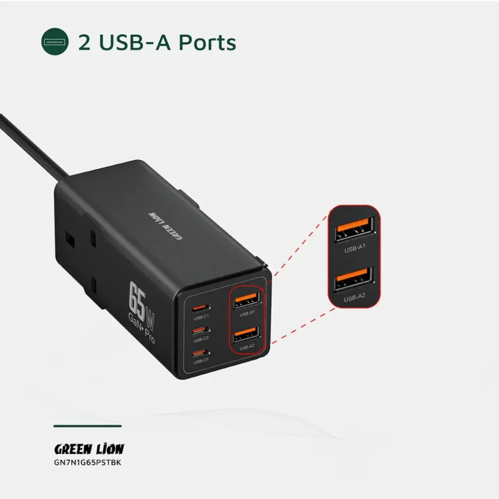 Green Lion 7 In 1 GaN 65W Power Strip - Image 4