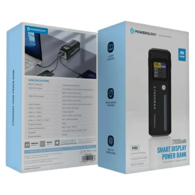 Powerology Smart Display 27000mah 140W Laptop Power Bank