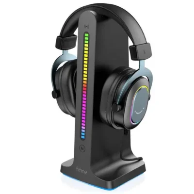 Porodo Gaming RGB Dynamic Sound Lighting Headphone Stand with Cable Storage 300mAh